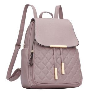9237 Quilted Trendy Leather Backpack Purse and Shoulder Travel Daypacks